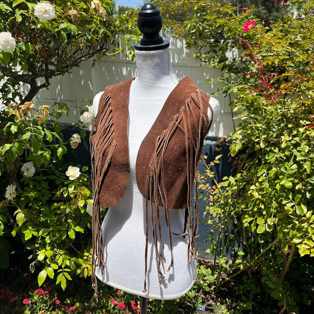 Vintage 1960s/1970s suede vest